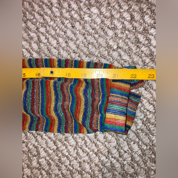 VTG Sparkling Rainbow Long Sleeve Button Women’s Sm Alice Stewart Dressy Blouse - Picture 3 of 10